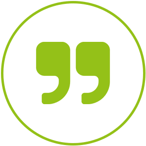 A green circle with the word " quotation mark ".